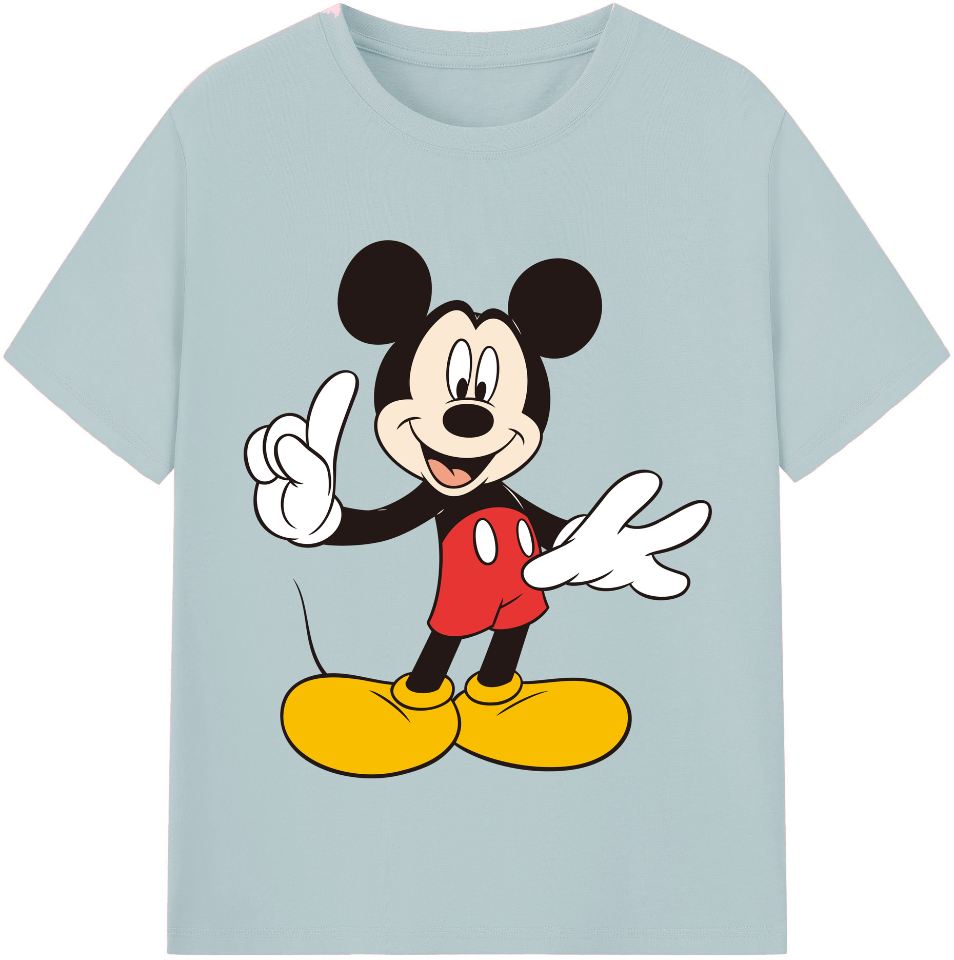 （画像用） ミッキーマウス Mickey Mouse 綿100％半袖Tシャツ（フロントプリント）